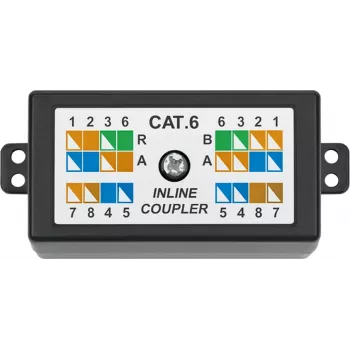 DSIT DANICOM Toma de conexión a internet CAT6 (DS-CAT6-JB) – Conector hembra LSA 10G PoE++, Blanco