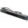 DSIT Regleta de enchufes suizos 19 pulgadas con protección contra sobretensiones - 8 tomas (DS-8PDU-CH-SPD)