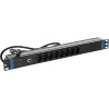 DSIT Regleta de enchufes suizos 19 pulgadas con protección contra sobretensiones - 8 tomas (DS-8PDU-CH-SPD)
