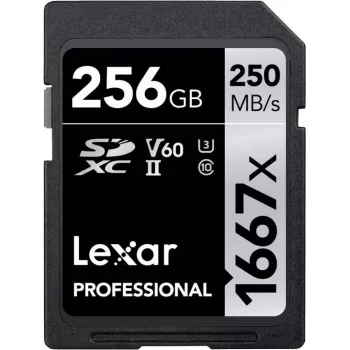 Lexar Professional 256GB SDXC UHS-II U3 V60 Tarjeta de memoria 1667x