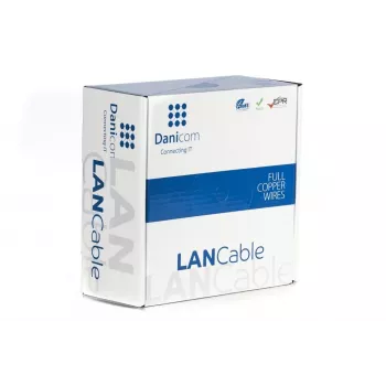 DSIT DANICOM CAT6A UTP 50m Cable para exterior con conductor sólido, funda PE (Fca) - Negro