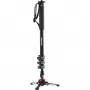 Manfrotto MVMXPROA4 XPRO Monopod+ monopié de vídeo de aluminio de 4 secciones con base FluidTech, negro