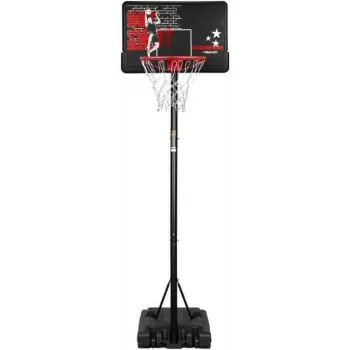 CANASTA DE BALONCESTO HOT SHOT - Canasta de baloncesto portátil, altura ajustable 165-220 cm, tablero de policarbonato 75x50 cm, aro de acero, base rellenable, para exterior