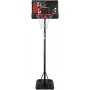 CANASTA DE BALONCESTO HOT SHOT - Canasta de baloncesto portátil, altura ajustable 165-220 cm, tablero de policarbonato 75x50 cm, aro de acero, base rellenable, para exterior