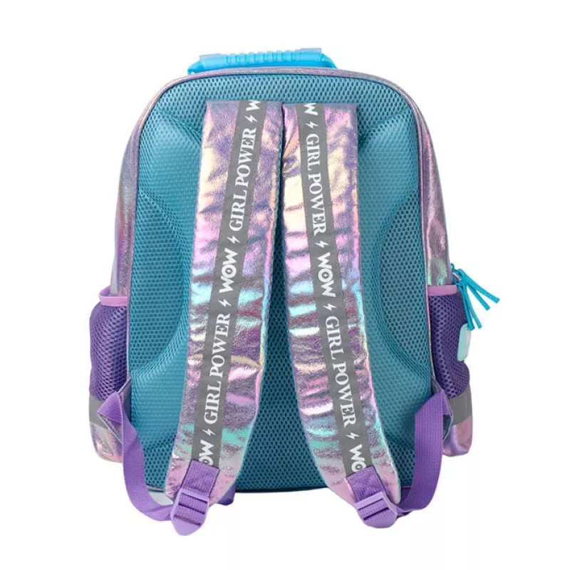 KIDS Wow Holo mochila escolar holográfica 14L A4 niña tornasolada