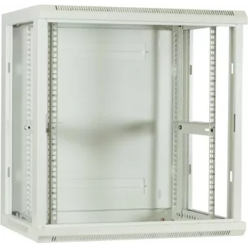 Caja de servidor para pared DSIT DS6412W 12U con puerta de cristal, 600x450x634 mm, blanca