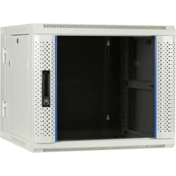 Armario de servidor reversible para pared DSIT 9U con puerta de cristal, blanco, 600x600x501 mm (DS6609W-DOUBLE)