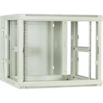 Armario de servidor reversible para pared DSIT 9U con puerta de cristal, blanco, 600x600x501 mm (DS6609W-DOUBLE)