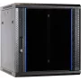 Armario de servidor para pared DSIT DS6612 12U con puerta de cristal, 600x600x635 mm, negro