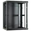 Armario de servidor para pared DSIT DS6615 15U con puerta de cristal, 600x600x770 mm, negro