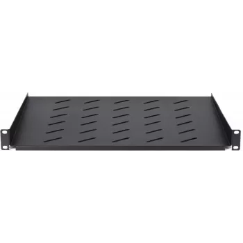 DSIT DS-FH1U450 estante fijo de 1U para armarios de pared de 600 mm de profundidad, 450 mm de profundidad, negro