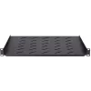 DSIT DS-FH1U450 estante fijo de 1U para armarios de pared de 600 mm de profundidad, 450 mm de profundidad, negro
