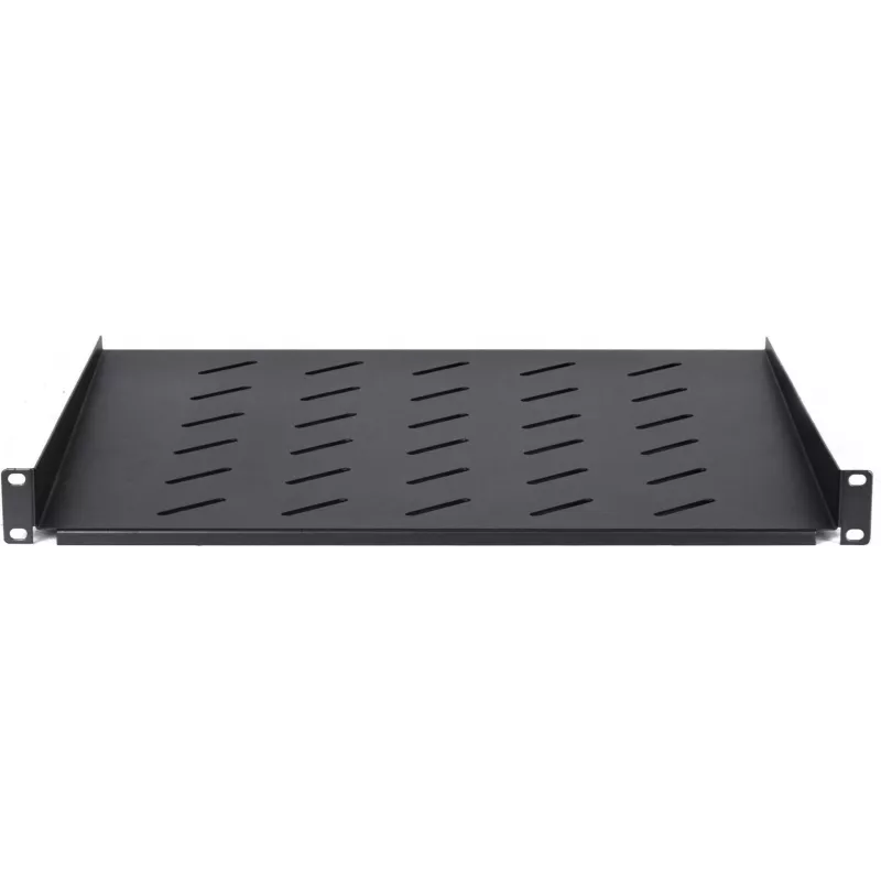 DSIT DS-FH1U450 estante fijo de 1U para armarios de pared de 600 mm de profundidad, 450 mm de profundidad, negro