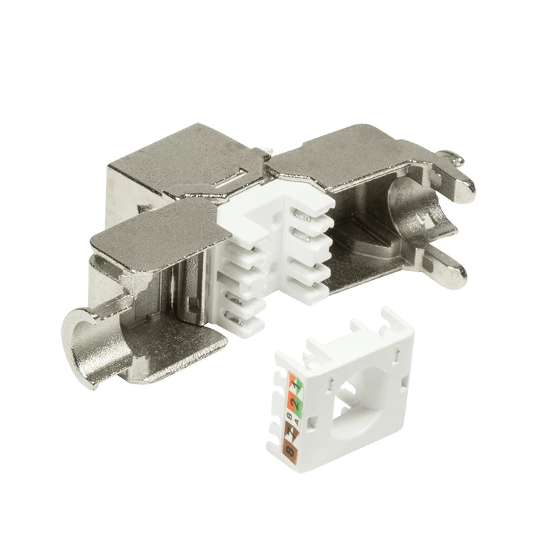 DSIT CAT6a STP Keystone Jack módulo RJ45 sin herramientas