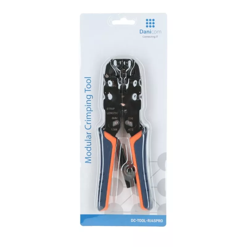 DSIT DC-TOOL-RJ45PRO herramienta de crimpado profesional para conectores RJ45 con cortacables y pelacables