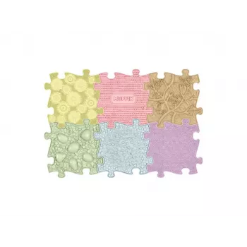 MUFFIK Set de alfombrilla sensorial ortopédica 6 en 1 Baby Pastel – 6 piezas de puzzle