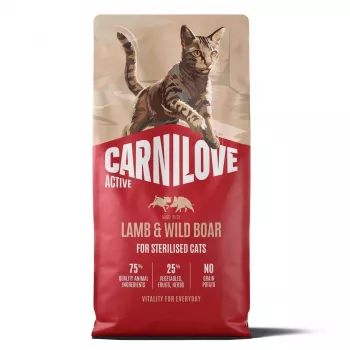 Carnilove Active Gato cordero y jabalí esterilizado 6 kg