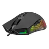 Rampage Spear V2 Ratón gaming con cable 12800 DPI óptico RGB negro