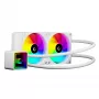 Rampage INFINITE V240 blanco refrigeración líquida CPU AIO 240mm ARGB con indicador de temperatura