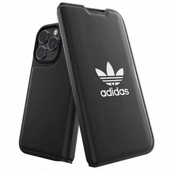 Adidas Originals Funda Booklet Basic para iPhone 14 Pro, negro y blanco