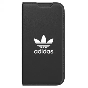 Adidas Originals Funda Booklet Basic para iPhone 14 Pro, negro y blanco