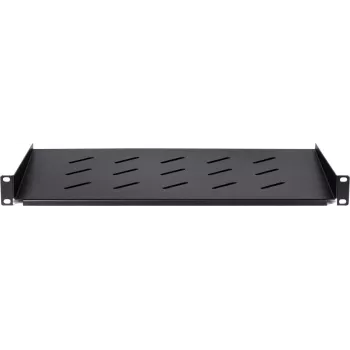 Estante fijo de rack DS-IT 1U para armarios de pared de 450 mm de profundidad, 300 mm de profundidad, negro