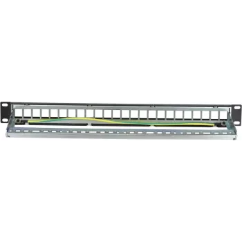 Panel de parcheo keystone DSIT DS-Patch-24STP 24 puertos S/UTP 1U negro