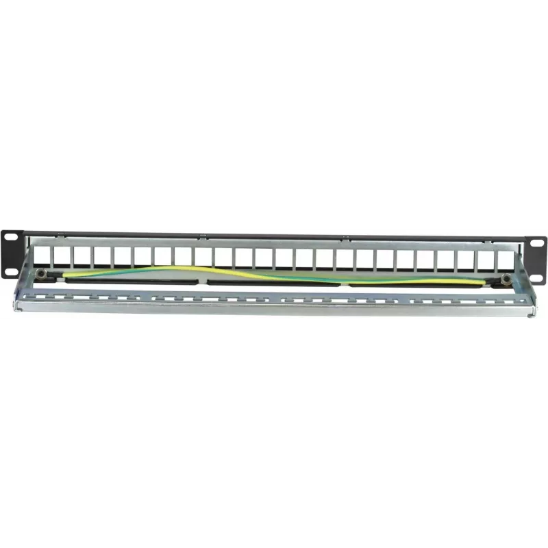 Panel de parcheo keystone DSIT DS-Patch-24STP 24 puertos S/UTP 1U negro