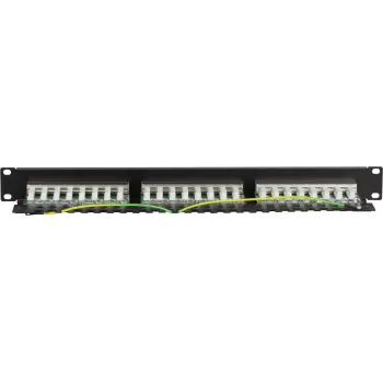 Panel de parcheo DS-IT CAT 5e FTP 24 puertos para montaje en rack de 19