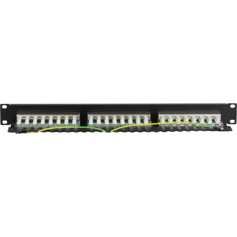 Panel de parcheo DS-IT CAT 5e FTP 24 puertos para montaje en rack de 19