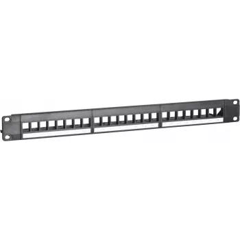 Panel de parcheo keystone DSIT UTP, 24 puertos sin poblar, 1U montaje en rack de 19