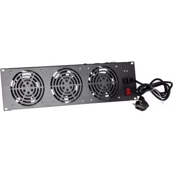 Unidad de ventiladores para montaje en rack DSIT DS-FAN3FRONT 3U con 3 ventiladores para racks de 19