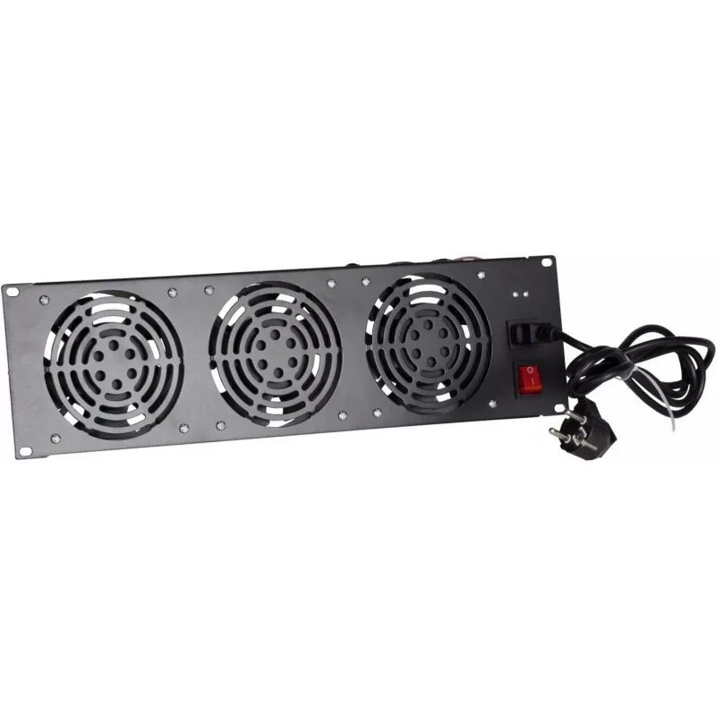 Unidad de ventiladores para montaje en rack DSIT DS-FAN3FRONT 3U con 3 ventiladores para racks de 19