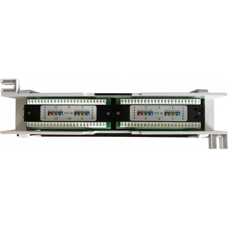 Panel de parcheo DSIT CAT 5e de montaje en pared 12 puertos UTP