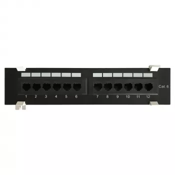 Panel de parcheo de pared DS-IT CAT 6, 12 puertos UTP (DS-Patch6-12UTP-WM)