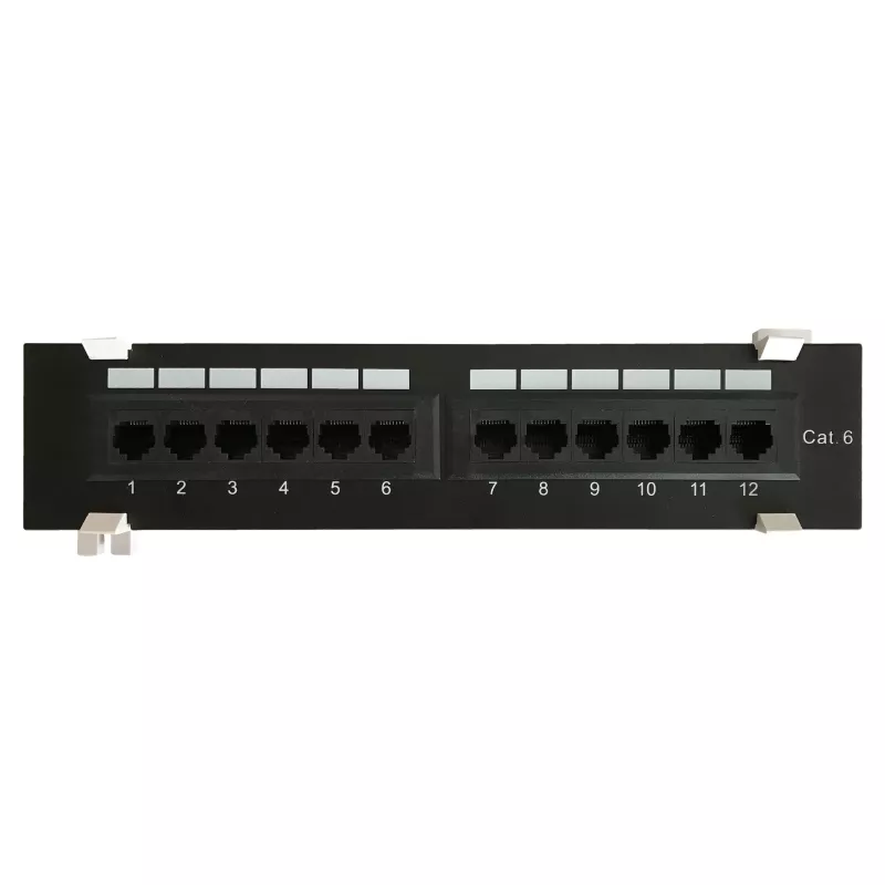 Panel de parcheo de pared DS-IT CAT 6, 12 puertos UTP (DS-Patch6-12UTP-WM)