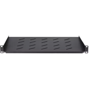Estante fijo DS-IT 1U para armarios de pared de 450 mm de profundidad, 350 mm de profundidad, negro
