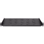 Estante fijo DS-IT 1U para armarios de pared de 450 mm de profundidad, 350 mm de profundidad, negro