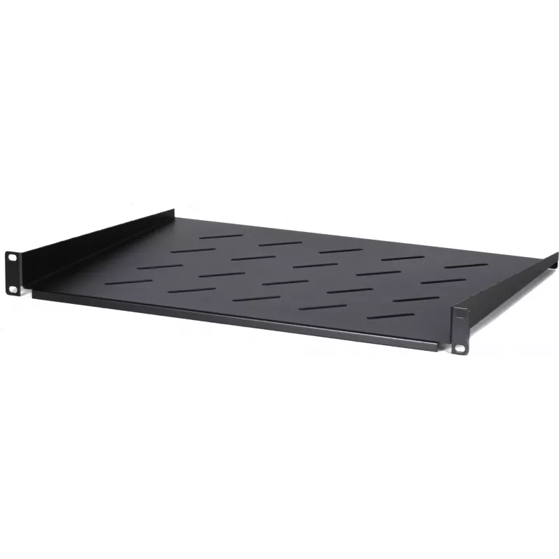 Estante fijo DS-IT 1U para armarios de pared de 450 mm de profundidad, 350 mm de profundidad, negro