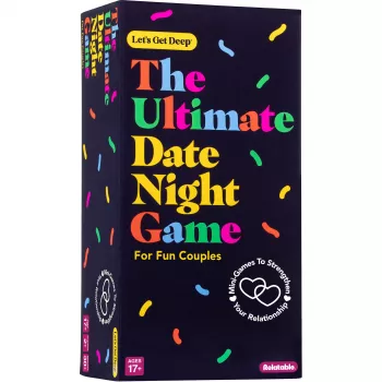 Just Play Let's Get Deep - El juego definitivo para noches de cita, 400 cartas de conversación para parejas, 3 niveles: Ice Breaker, Deep, Deeper, 2+ jugadores, a partir de 17 años
