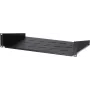 Estante fijo de rack DSIT DS-FH2U300 2U para armarios de pared de 450 mm de profundidad, 300 mm de profundidad, negro