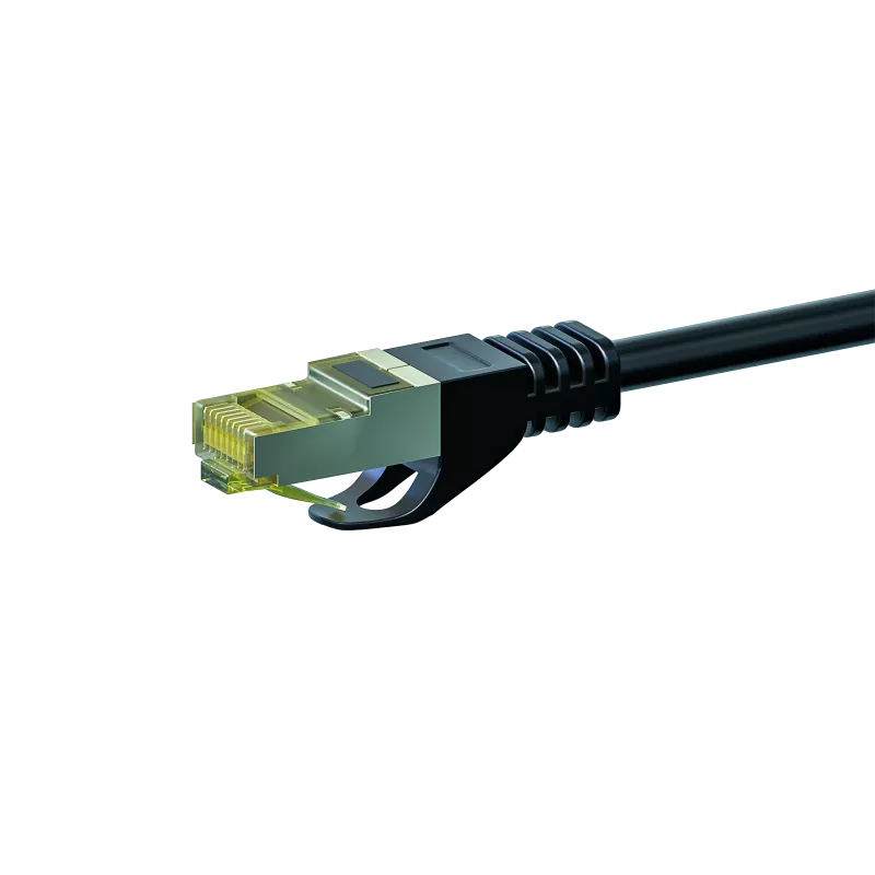 DSIT Cable de red Cat.7 S/FTP, RJ45, 0,25 m, Negro