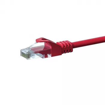 Cable de red patch DSIT CAT5e U/UTP, 15 m, rojo, 100% cobre