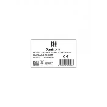 Cable de red DSIT CAT 6a LSOH - S/FTP - 5 metros - rosa - cable de conexión