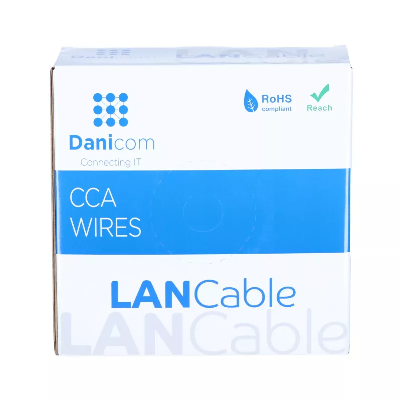 Cable DSIT CAT6 S/FTP 50 m en rollo gris CCA (DC-SFTP6CCA50-GRY)