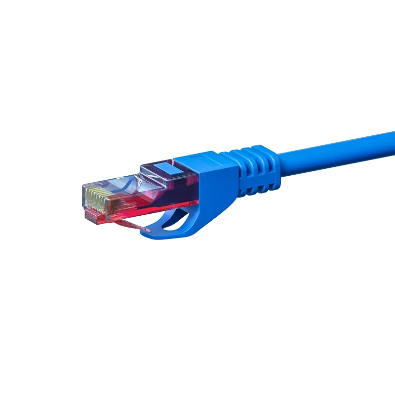 Cable de red DSIT CAT6, U/UTP, 0,25 m, azul, 100% cobre (DC-64-002)