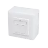 DSIT Toma de superficie Cat.6/Class E apantallada, Doble RJ45, Blanco (DC-Wall-Out-STP6-W)