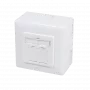 DSIT Toma de pared de superficie CAT5e UTP/STP, Blanco, 1x RJ45, apantallada, Conexión LSA+
