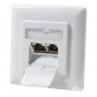DSIT Toma de datos empotrable Cat.6 apantallada doble RJ45, Blanco