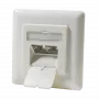 DSIT Toma empotrable doble RJ45, vertical, Cat.6/Class E apantallada, Marfil